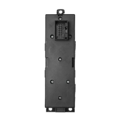 A black plastic control window switch with a black wire attached, suitable for use as a window switch in a Porsche Cayenne (2007-2010), 95561315602.