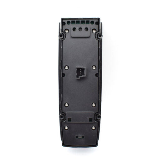A black plastic cover for a Mercedes C-Class door window switch on a white background, A2049055402.