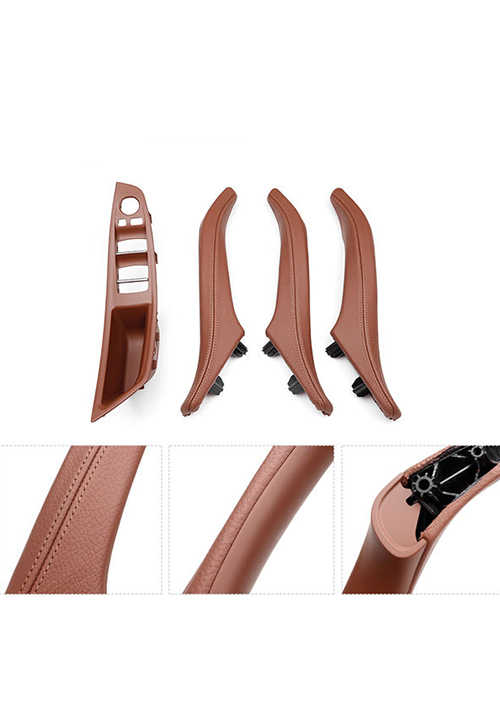 Door handle set leather (mocha) , BMW 5 series F10 (2010-2016) , 51417225859